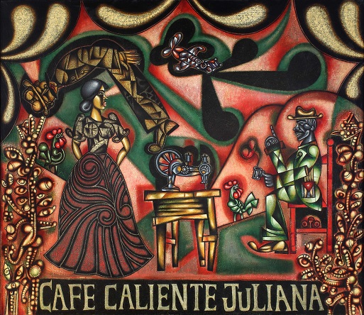 Cafe Caliente - Painting by Carlos Luna, Cuban Artist