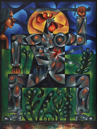 Yo El rompe corazones - Painting by Carlos Luna, Cuban Artist