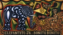 Elefantito ja bonito bonito - Cuban painting by Carlos Luna